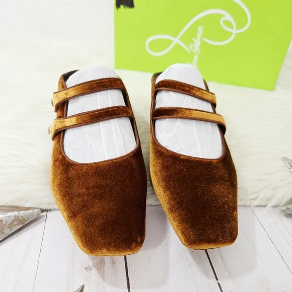 Sam Edelman McKenna Mary Jane Mule Heels Bronze Brown Velvet Size 7 New NWT - Picture 3 of 8